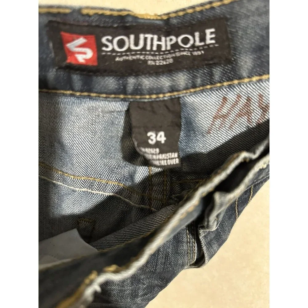 Southpole Men’s Jeans Baggy Y2K 90’s‎ Dark Wash 34x31.5